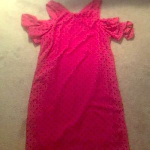 Pink and black dress